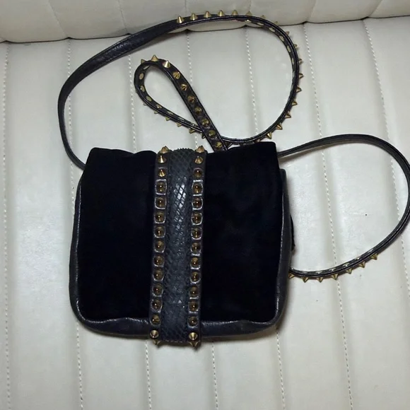 3.1 Phillip Lim black velvet crossbody bag